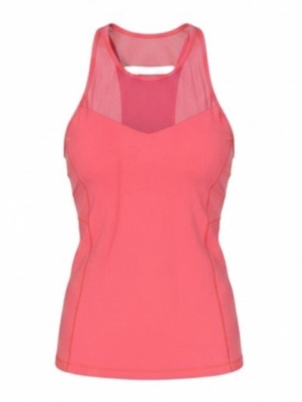 Lululemon Athletica Tank Top Coral Pink Mesh Size 6